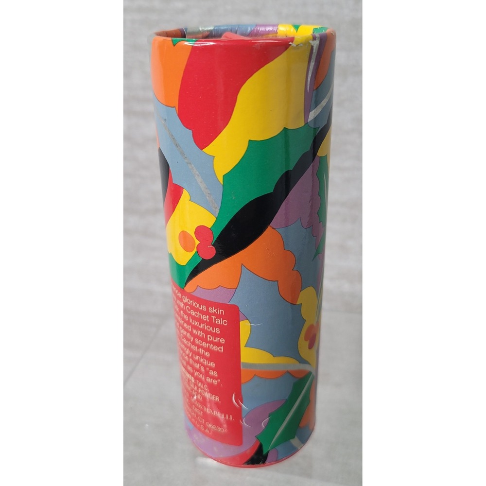 RARE Vintage Prince Matchabelli Cachet Talc with Silk 3 oz 90's Pop Art Design - Picture 5 of 9